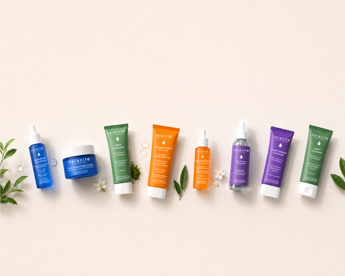Hydra Boost range — face wash, mist, serum, night cream and sunscreen